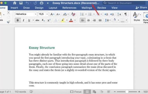 Word document app will automatically display an option to restore the unsaved document.