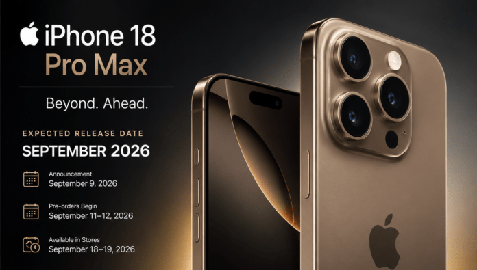 iPhone 18 Pro Max Release Date